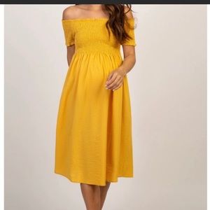 NWT PinkBlush Mustard Dress
